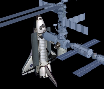 ISS während STS-102 mit Leonardo MPLM ISS während STS-102 mit Leonardo MPLM